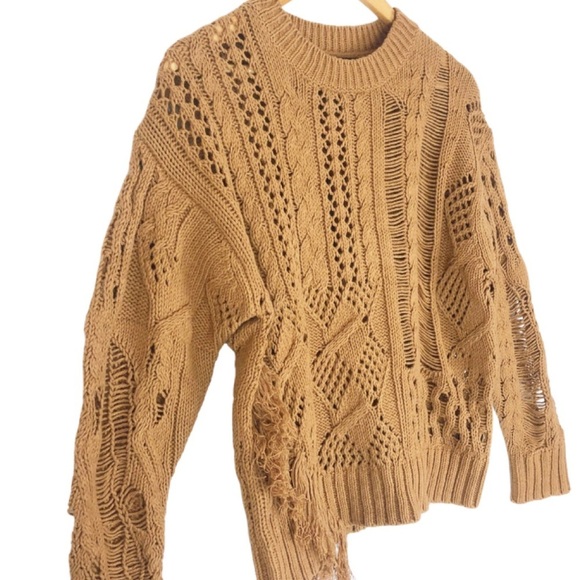 New with Tags 360 Cashmere Women’s Carmel Tenley Cable Knit Neutral Soft Sweater - Picture 9 of 16